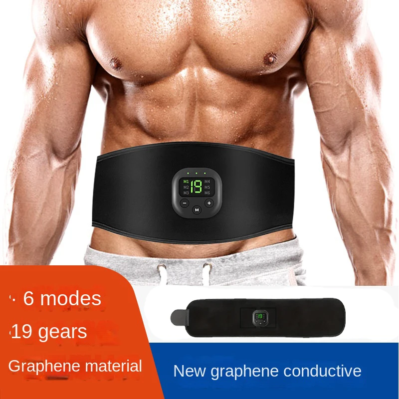 USB wiederaufladbare Körpermassage - Bauchtrainings-Formmassagegerät 19 Muskelstimulation Graphengürtel_voghion.com