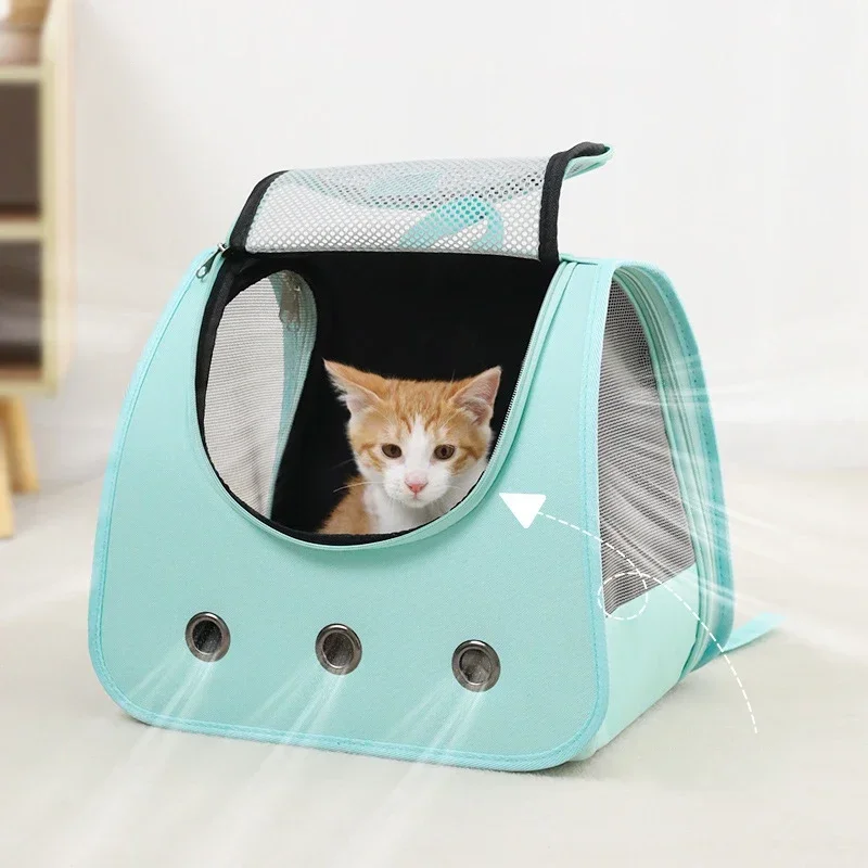 Sac &agrave; Dos De Voyage En Plein Air Pour Chat Fournitures Portables Double &eacute;paule Sac Pour Animaux De Compagnie &agrave; La Mode