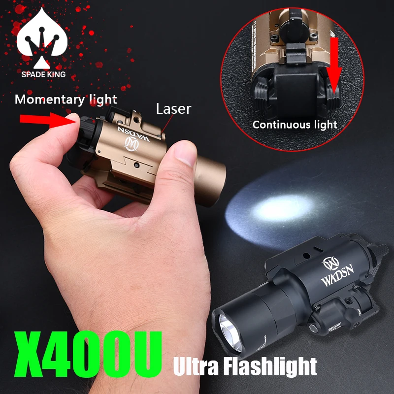 TacticalLightX400UltraFlashlightX400URedDotGreenLaserPistol