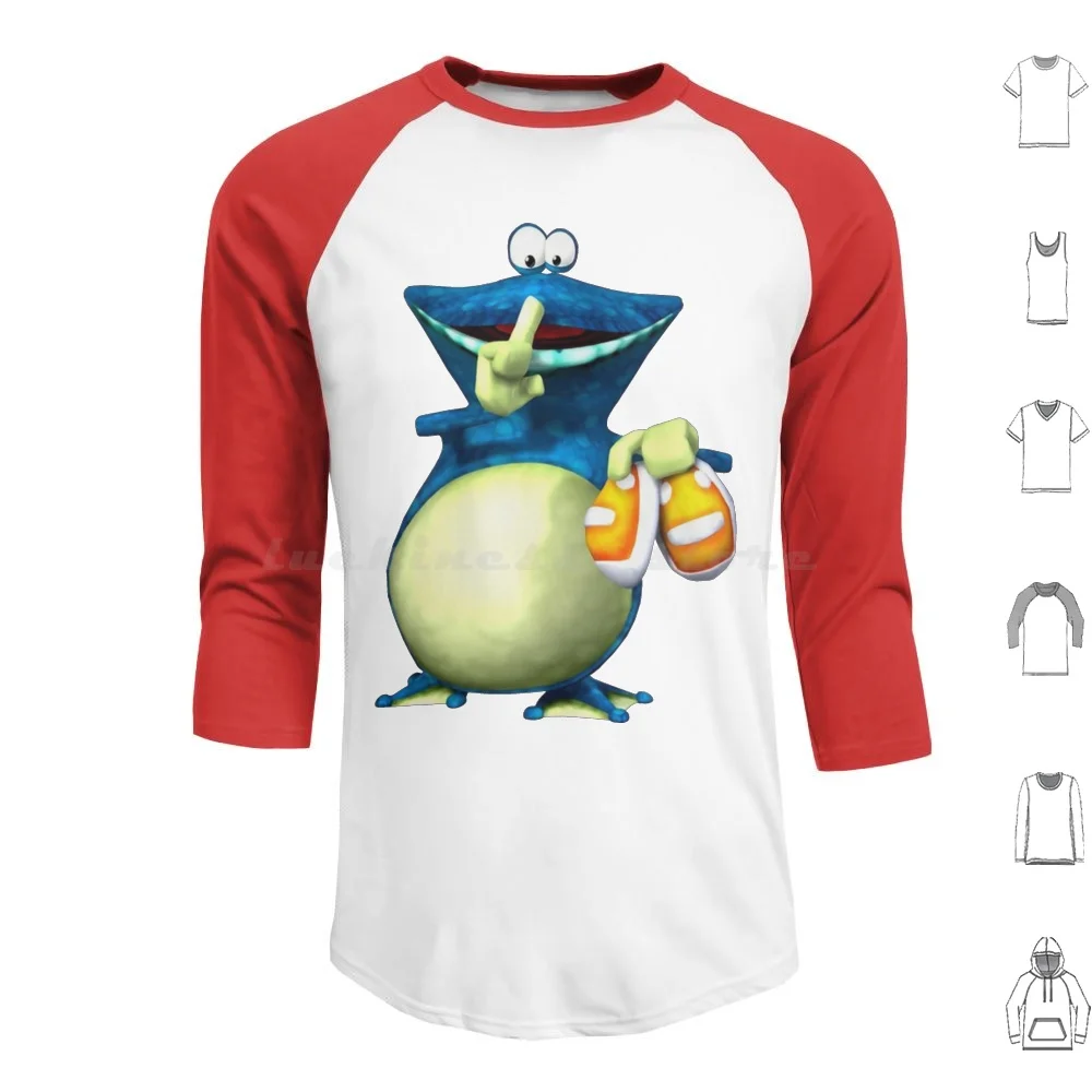 Felpe Con Cappuccio Globox Manica Lunga Rayman Ray Man Legends Origins Game Retro Classic Show Globox Shoes Gaming Gamer