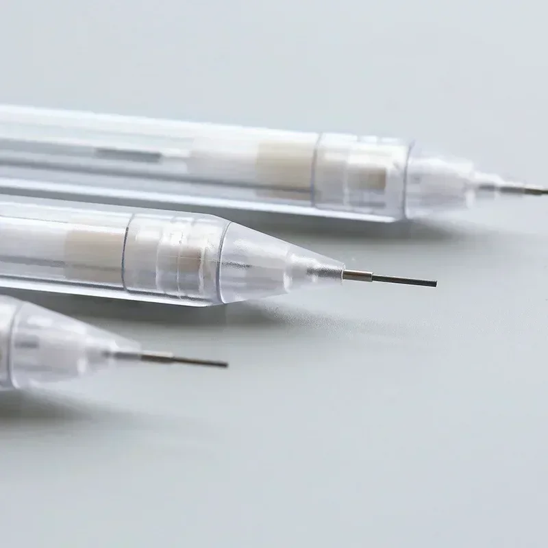 5 Pcs/Set Mechanical Pencil White Simple Automatic Pen 0.5/0.7mm for Students School Supplies Office Accessories Stationery 6