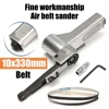 3/8" Air Belt Sander Air Angle Grinding Machine with Sanding Belts for Air Compressor Sanding Pneumatic Tool Set 1