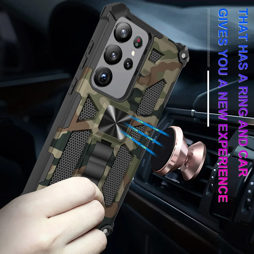 Rugged Military Camouflage Shockproof Case with Kickstand Cover