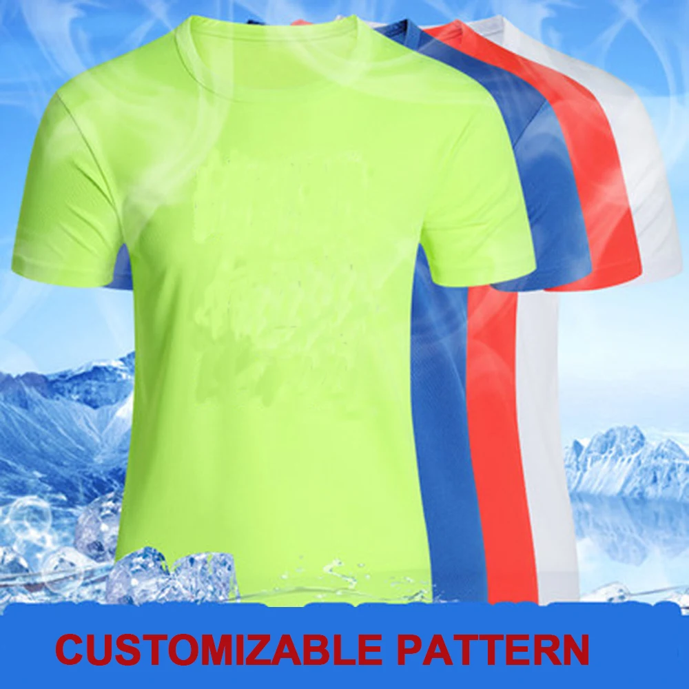 Men Quick-drying Round Neck Sport T-shirt Gym Jerseys Fitness Shirt Trainer Running T-shirt Breathable Sportswear Class Service