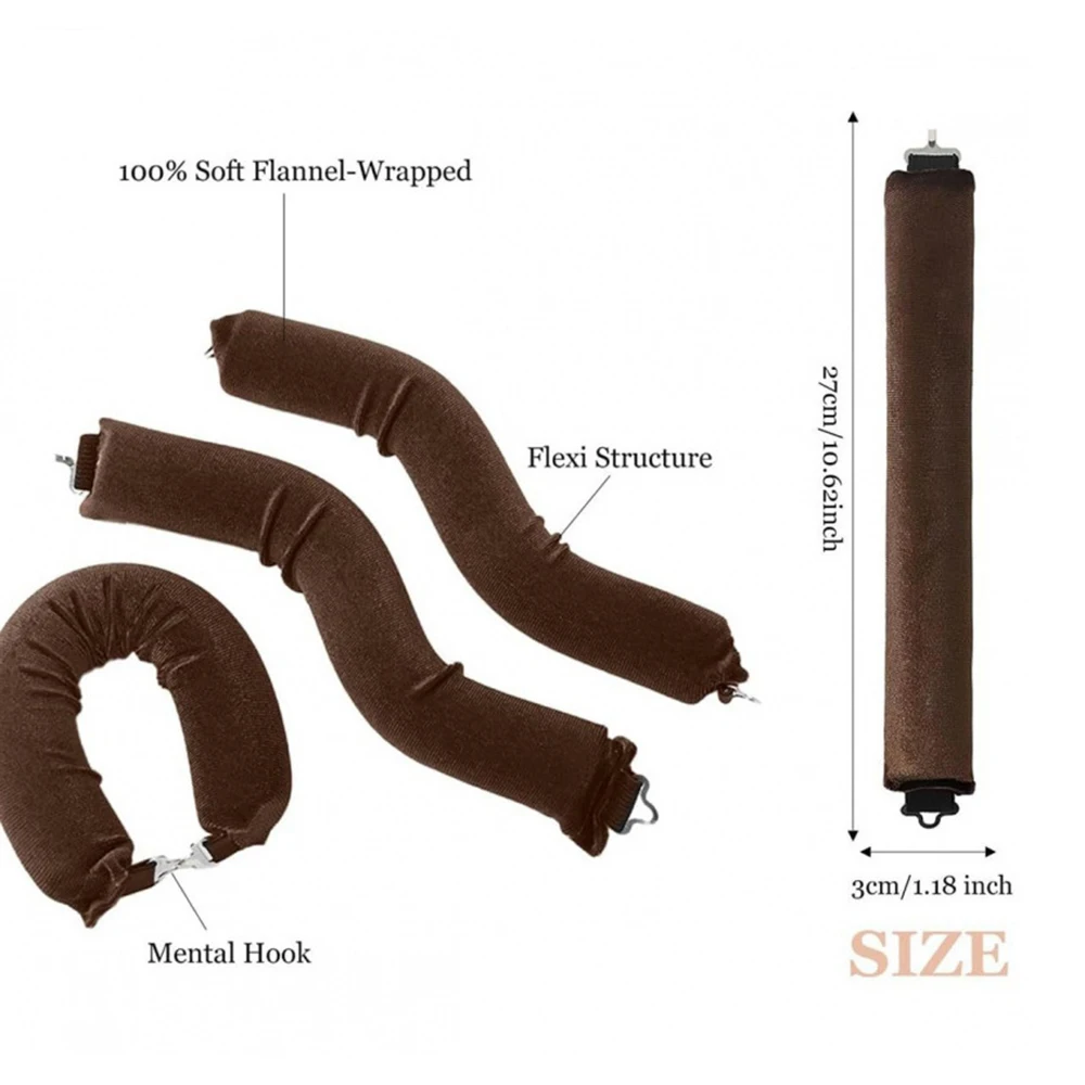 Heatless Hair Curlers Curling Rod Headband No Heat Hair Rollers Hook Sleeping Soft Flexi Rod Styling Tools