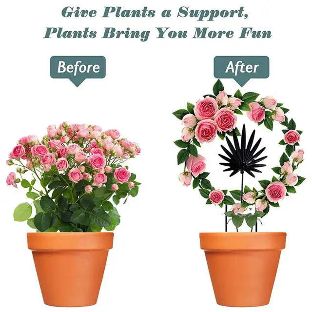 Kerti Cserepes Növényi Tartó Rács Rozsdamentes Nedvességálló Bevonat Stabil Szerkezetű Vasnövény Hegymászó Keret Az Udvarhoz - Image 2