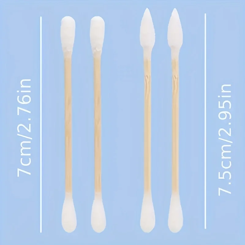200PCS boxed double-headed cotton swabs, disposable cotton pads, ear swabs, tampons 5