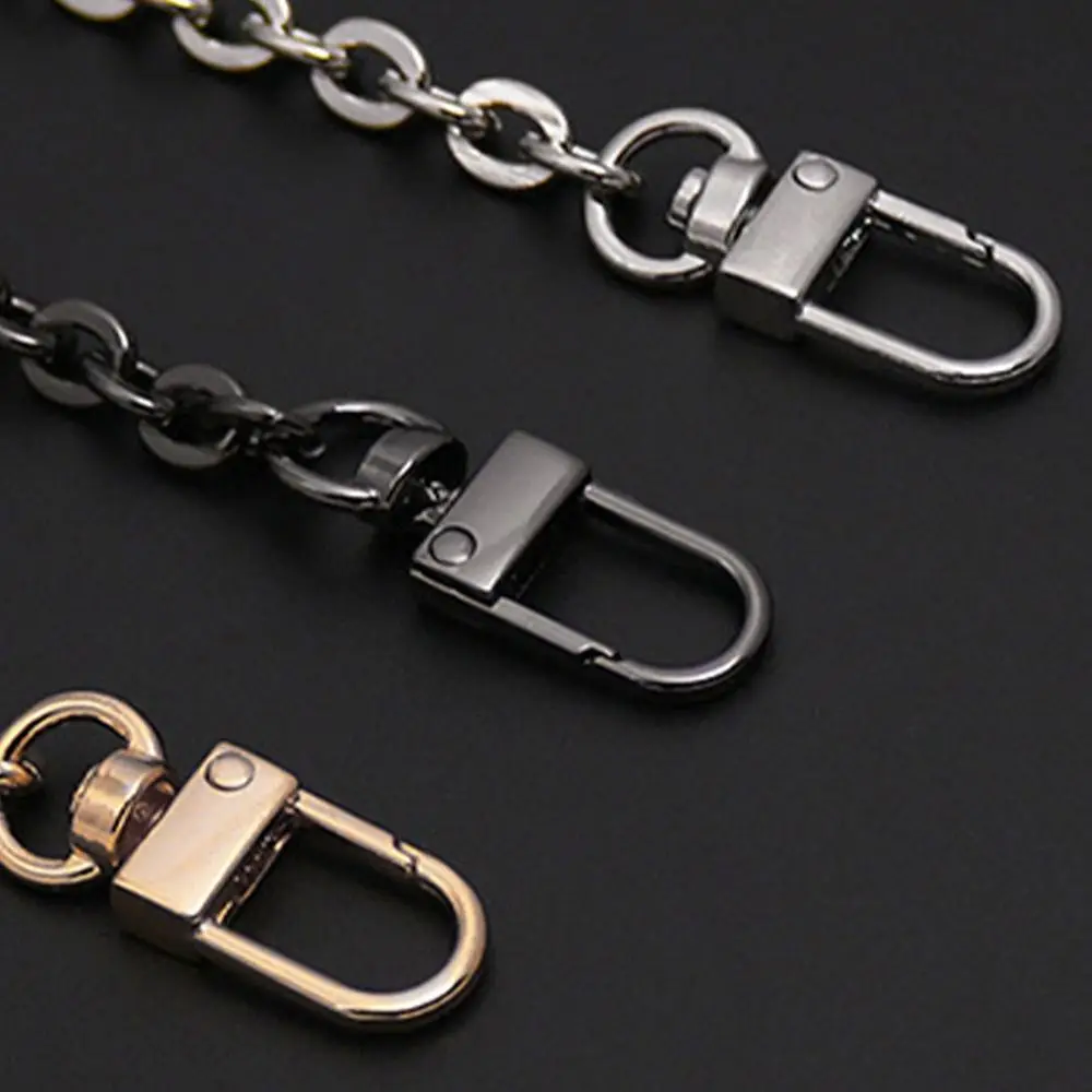 Luxury Adjustable Metal Chain Strap in Gold, Silver, and Black for Crossbody or Shoulder Bags