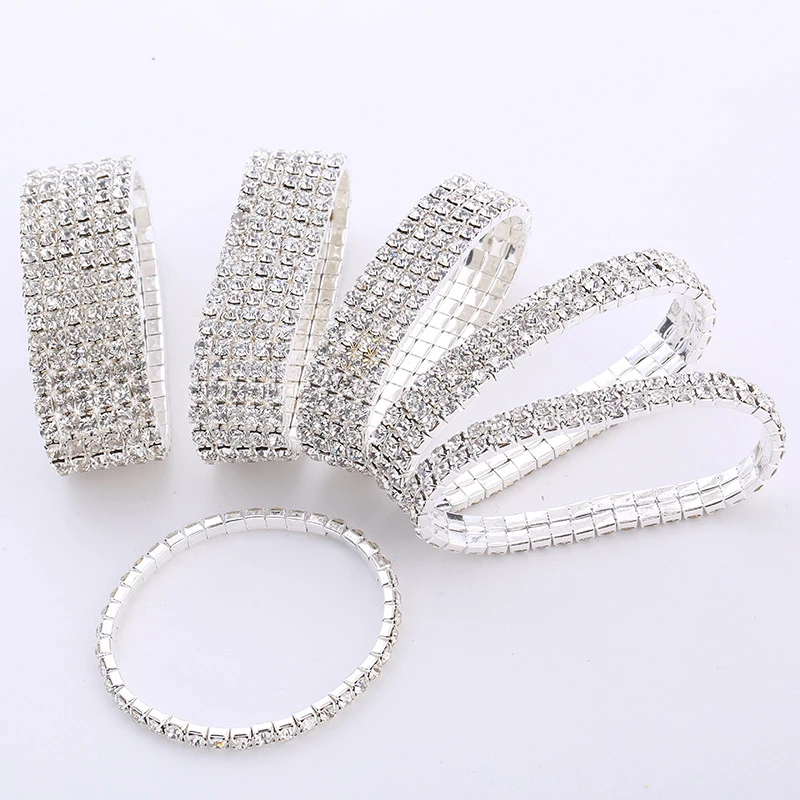 Crystal Bracelet Multiple Styles Stretch Shine Bracelets For Women Couple Girlsfriend Wedding Bridal Gifts