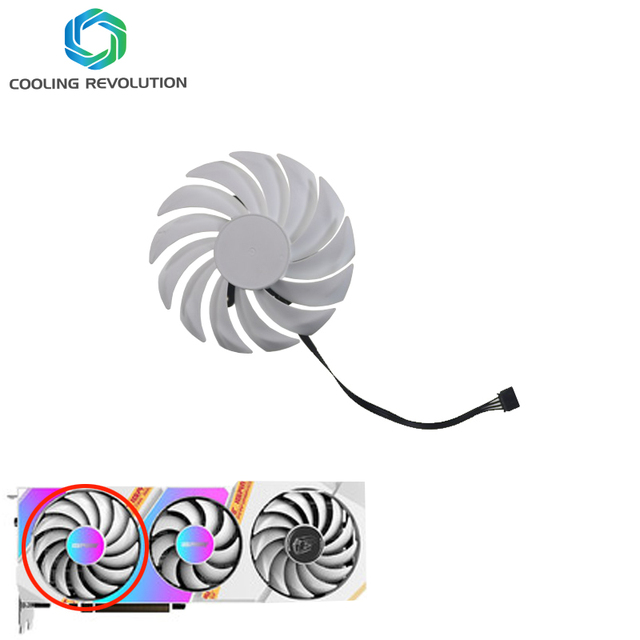 Cooler Fan Replace For COLORFUL GeForce RTX 3080 3070 3060 Ti iGame Ultra OC White RTX3080 RTX3070 Graphics Card Fan
