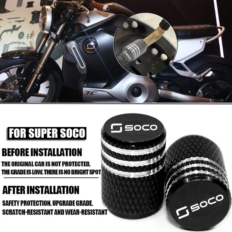 

For Super Soco CPx CUmini CUx TC 50 TC Max Wanderer TCMax TS 50 2019 2020 2021 2022 Tire Valve Caps Motorcycle Accessories