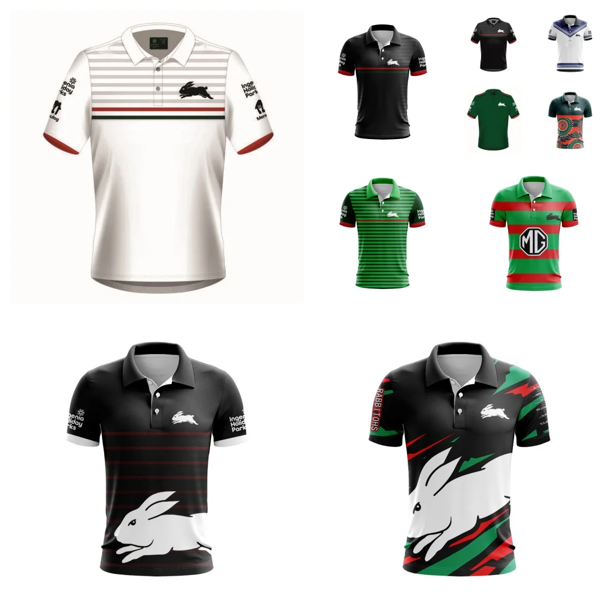 

2024 Sydney Rabbitohs Rugby Home and Away Rugby Jersey Men's POLO