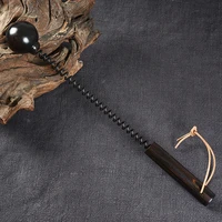 36CM Purple Sandalwood Round Ball Riding Crop Horse Whip,Handwork Make Spanking Paddle Whip,Knight Equipment Bat 2