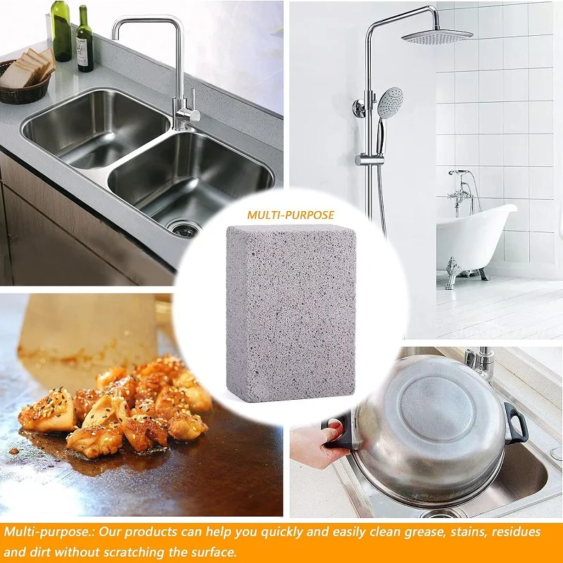 Barbecue Cleaning Tools Grill Brush Cleaning Brushes BBQ Grill Cleaning Brush Brick Block Barbecue Cleaning Stone Stains Grease Cleaner Barbecue Rack Outdoor Kitchen BBQ Tools