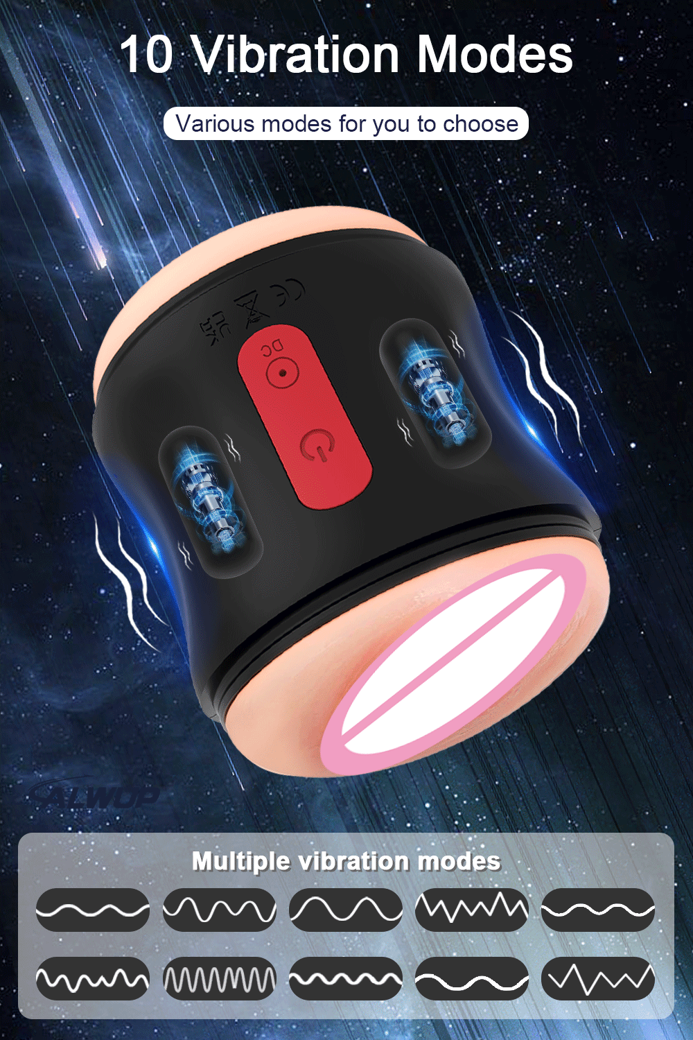 Automatic Male Masturbator Vibrating Masturbation Cup Men Open-ended Pocket Pussy Silicone Vagina Anal Simulation Adult Goods