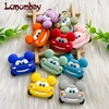 10pcs Silicone Teeth Food Grade Mini Silicone Car Baby Cartoon Tooth Beads for DIY Necklace Chain Accessories 2