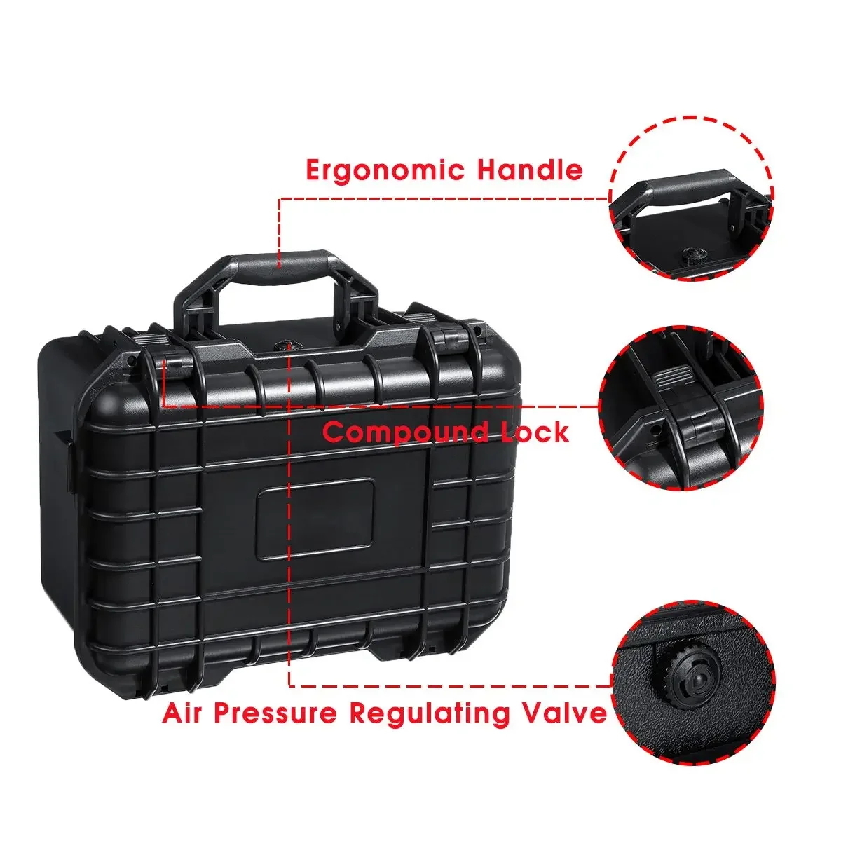 Sac de rangement outils EVA 360x270x190mm noir ABS