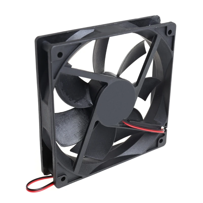 브러시리스 팬용 12cm 120mm 12V 0.25A 2 라인 2핀 커넥터 고속 서버 컴퓨터 섀시 전원 냉각 팬