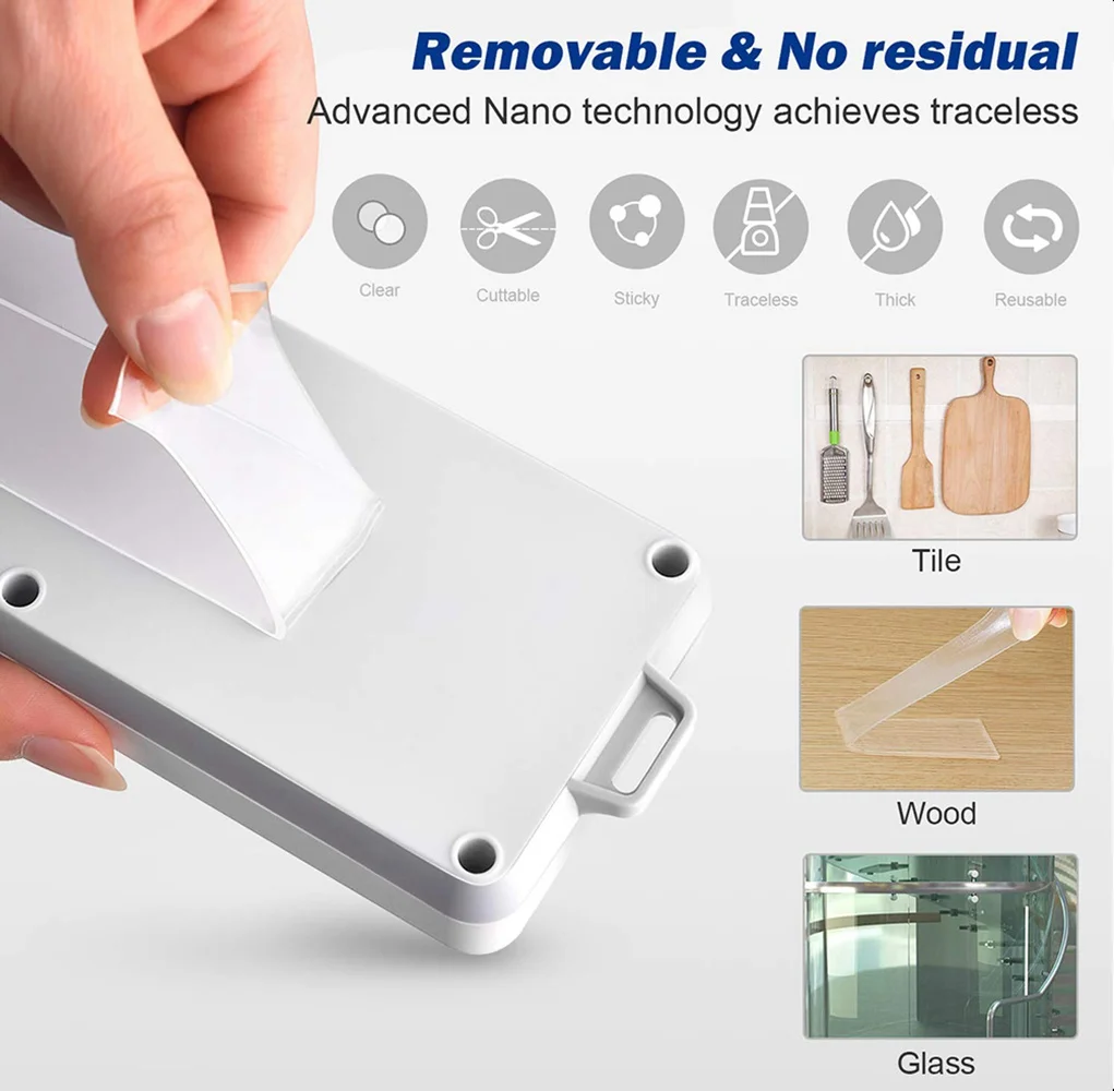 Reusable Wall Sticker Double Side Tape Waterproof Nano Self-Adhesive Tape for Bathroom Kitchen 1M/3M/5M