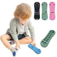 Baby TV Remote Control Teether Silicone Baby Anti-Eating Gloves Pacifier Bracelet Teething Stick Biting Toy Baby Care Accesorios 1