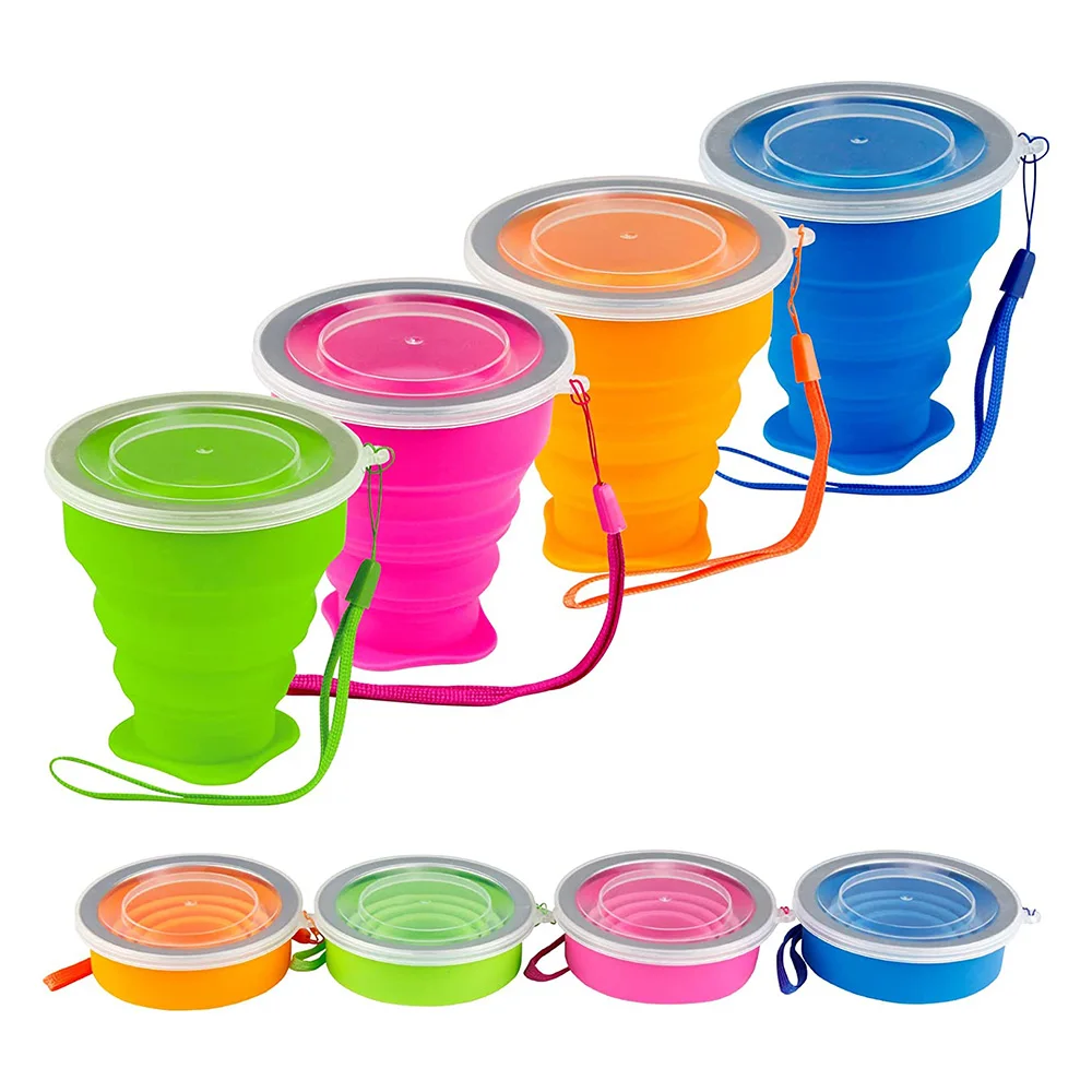 SiliconeFoldingCupOutdoorCoffeeCupsTelescopicPortableWith