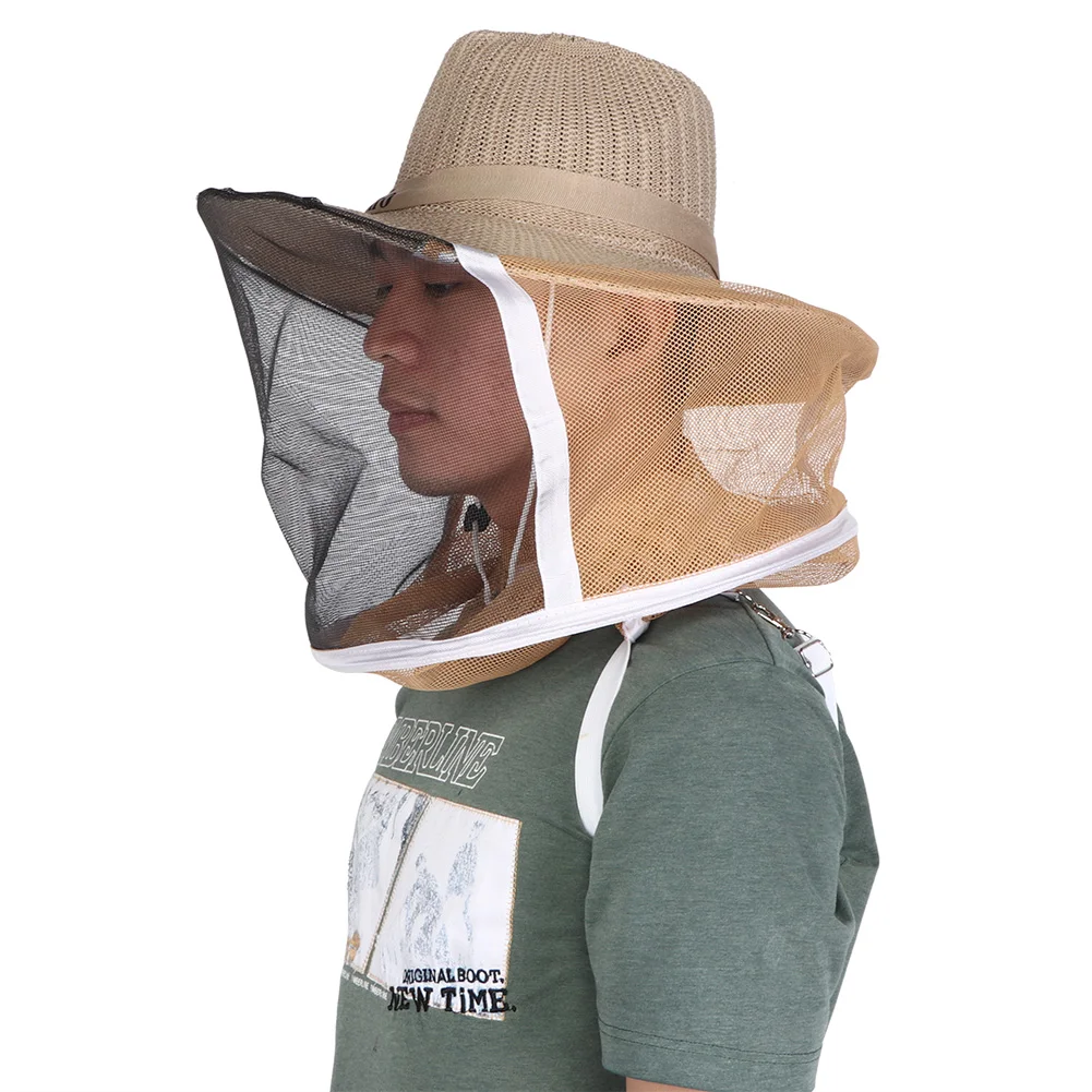 Beekeeping Clothing Beekeeper Cowboy Hat Breathable Fireproof Beekeeping Veil Face Head Protector