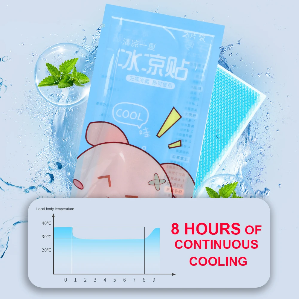 Pain Relief Patch Flower Patch Stickers Sumifun Cooling Patch 10/20/30Pcs Baby Fever Down Temperature Cool Gel Sheet Sticker for Tired Heatstroke Headache