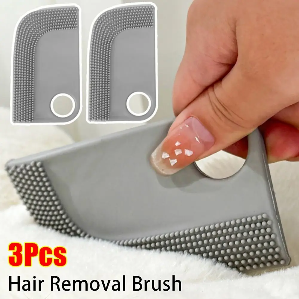 3Pcs Cleaning Brush Hair Removal Brush Sofa Fuzz Fabric Dust Removal Cat Supplies Pet Hair Remover Cleaning Tool Silicone