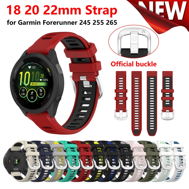 For Garmin Forerunner 255 255S 265S 265 Silicone Bracelet Strap for Garmin  Vivoactive 4 4S Venu