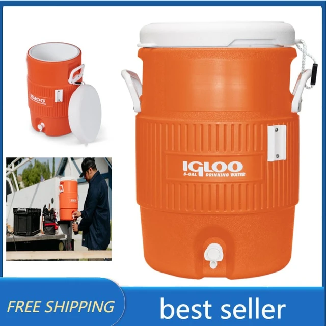 Igloo 5-Gallon Heavy-Duty Beverage Cooler, Orange