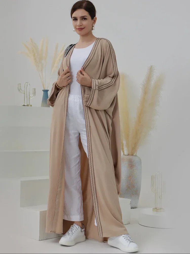 Kimono Abaya Dubai Luxury Saudi Embroidery Abayas for Muslim Women Arabic Turkish Dresses Ramadan Eid Islam Outfit Kaftan Party