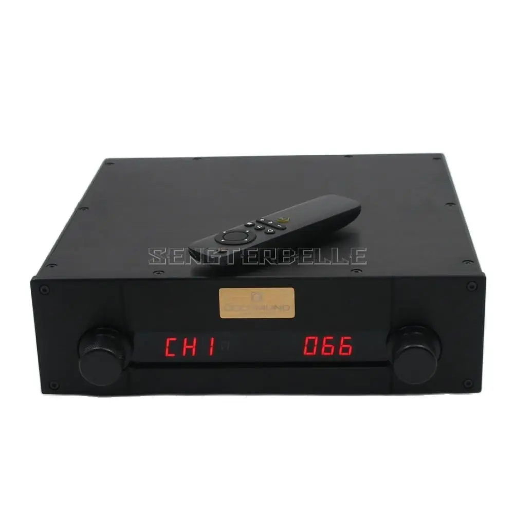 Based On Cary Slp90 Preamp Circuit Hifi 12Au7 Ecc82 Tube Remote Control Preamplifier 4 Input 1 Output