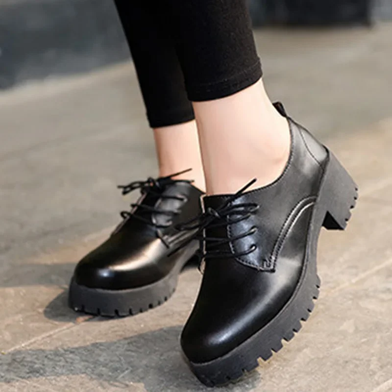 YAERNI New Autumn/winter Genuine leather handmade retro Oxfords fashion Casual women shoes British college wind shoes