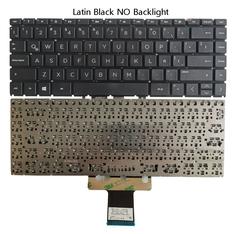 Novo teclado latino EUA russo para HP