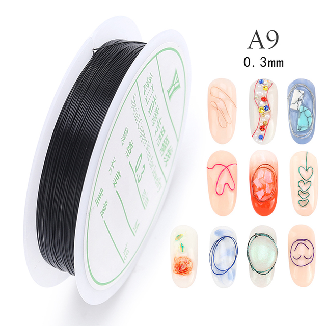 Nail Art Copper Thread Jewelry Metal Thread Nail Art Copper Thread Nail Accessories DIY Bead String Jewelry Accessories