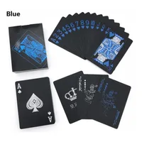 Creative Black Blue Plastic Poker PVC Waterproof Poker Card Chess and Board Game Card 1