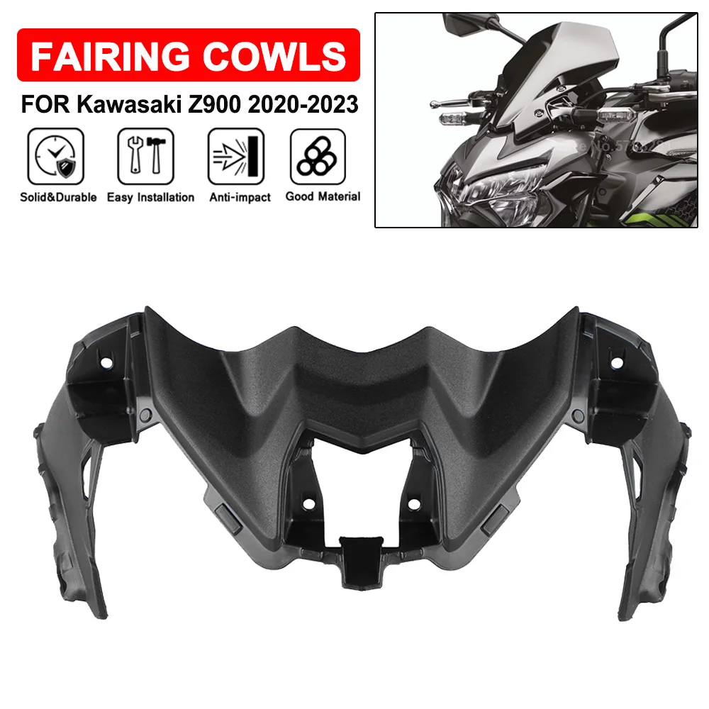 

For Kawasaki Z900 2020 2021 2022 2023 Unpainted Motorcycle Front Upper Nose Headlight Fairing Cowls Head Light Cover Accessories