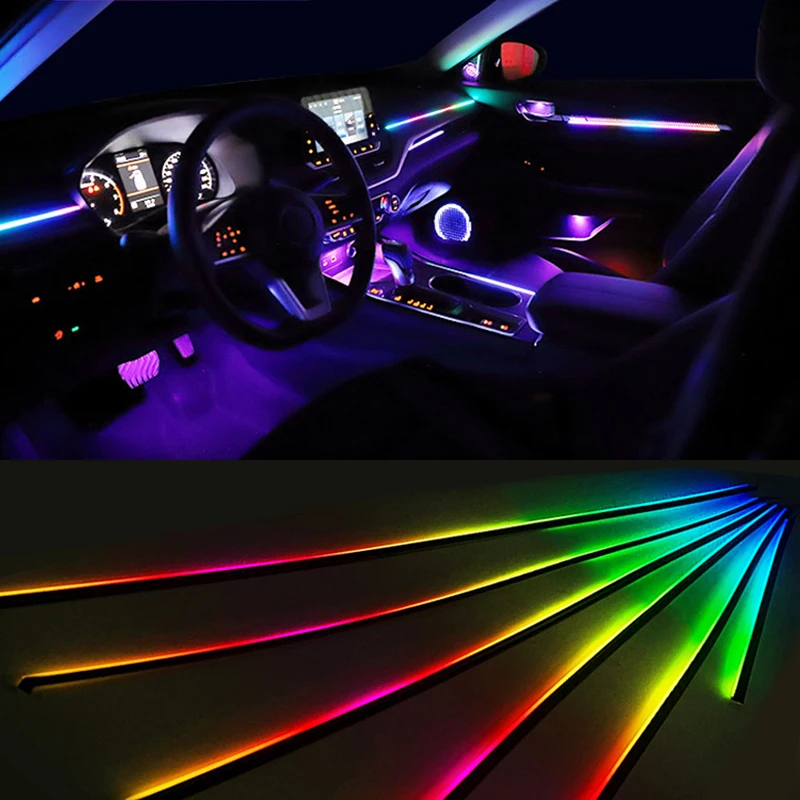Kit de bande lumineuse LED néon pour intérieur de voiture, rétro