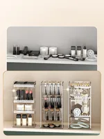 Makeup Shelf Bathroom Organizer and Storage Clear Makeup Organizer Cabinet Organizer Vertical Storage Box Jewelry Display Stand 2
