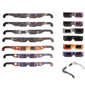 Pack de 10 lunettes d'éclipse solaire-lunettes de soleil de visualisation d'éclipse solaire totale avec optique supérieure, nuances sûres pour adultes ou enfants