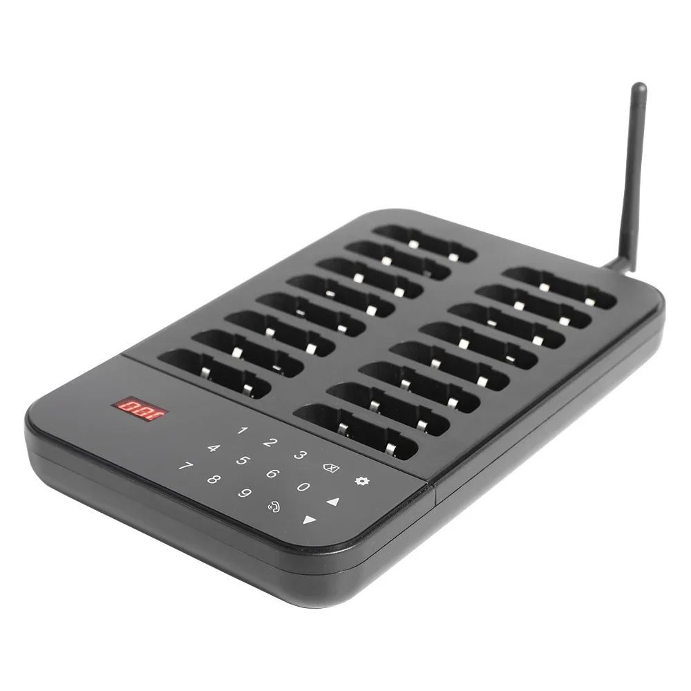 Wireless Restaurant Pager System Guest Customer Calling 16 Beepers Pager Buzzer For Restaurant Food Court Cafe Beach Bar