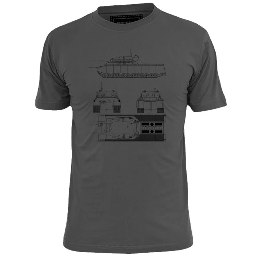 

Mens Landkreuzer P100 WW2 German Tank Blueprint Men T Shirt Size S-3XL