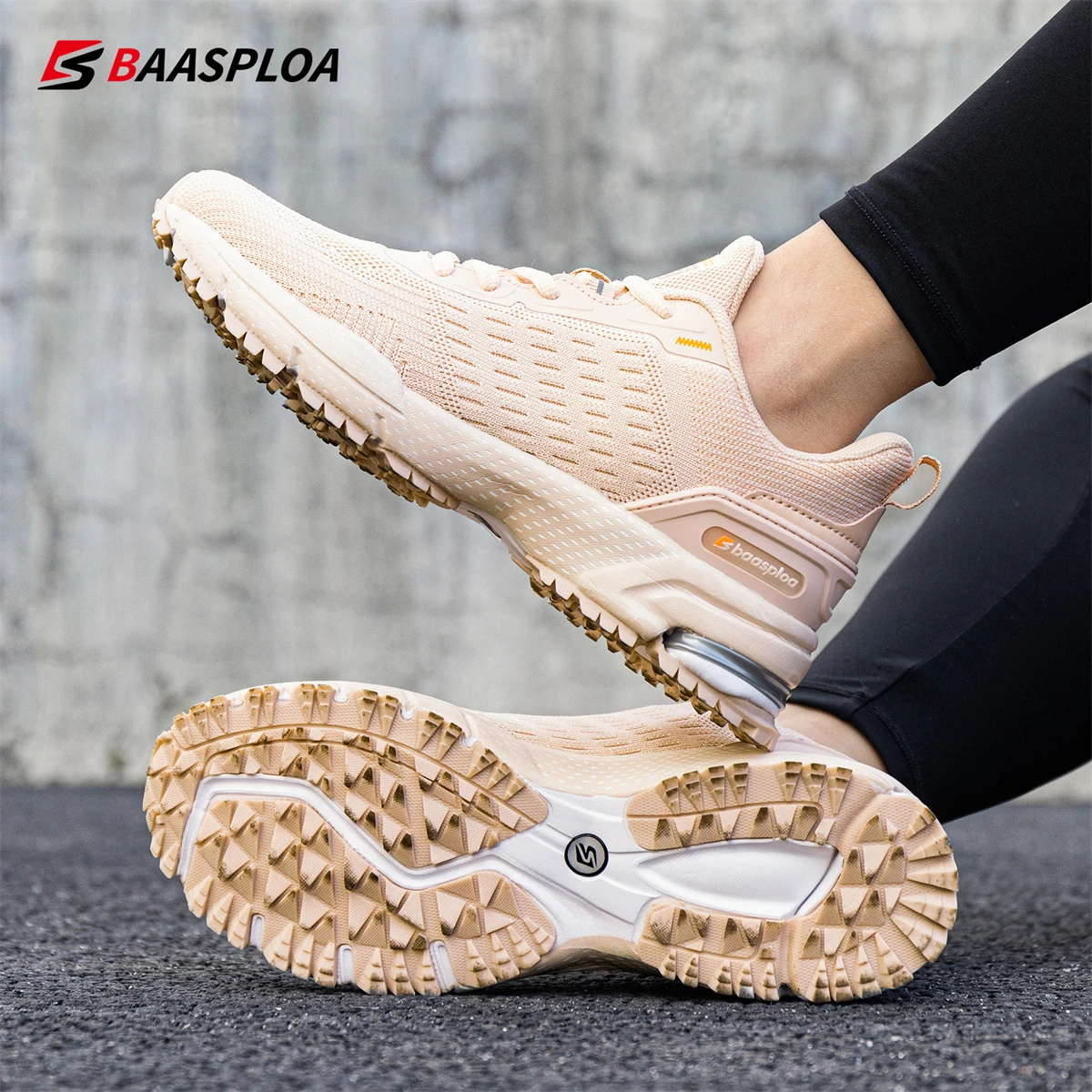 Baasploa Women Running Shoes Mesh Breathable Sport Shoes Women Lightweight Casual Sneakers Fashion Non-Slip Free Shipping