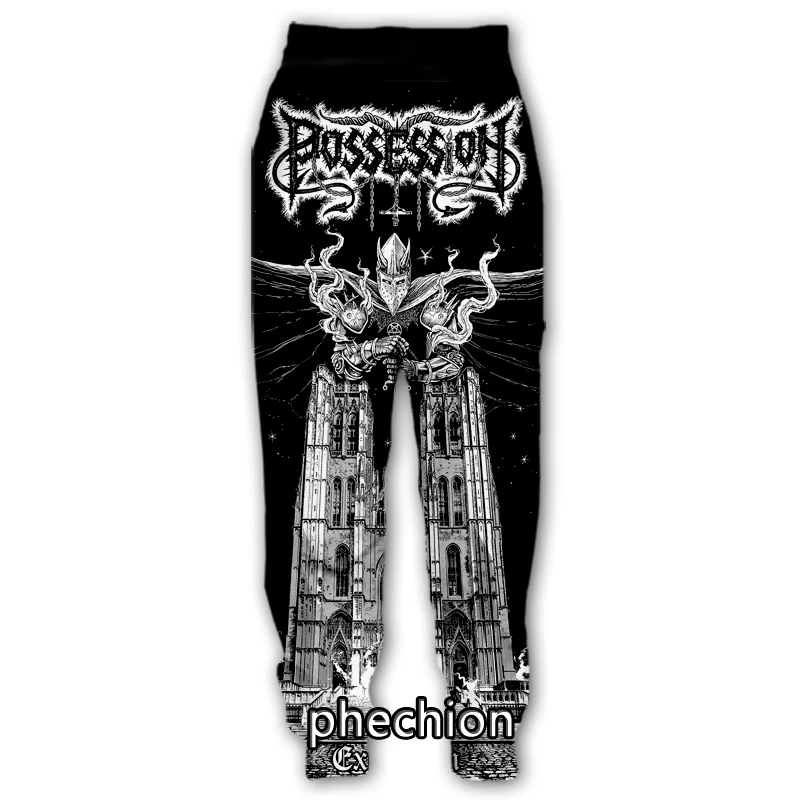 

phechion New Men/Women Possessed Rock Band 3D Printed Casual Pants Fashion Streetwear Men Loose Sporting Long Trousers F331