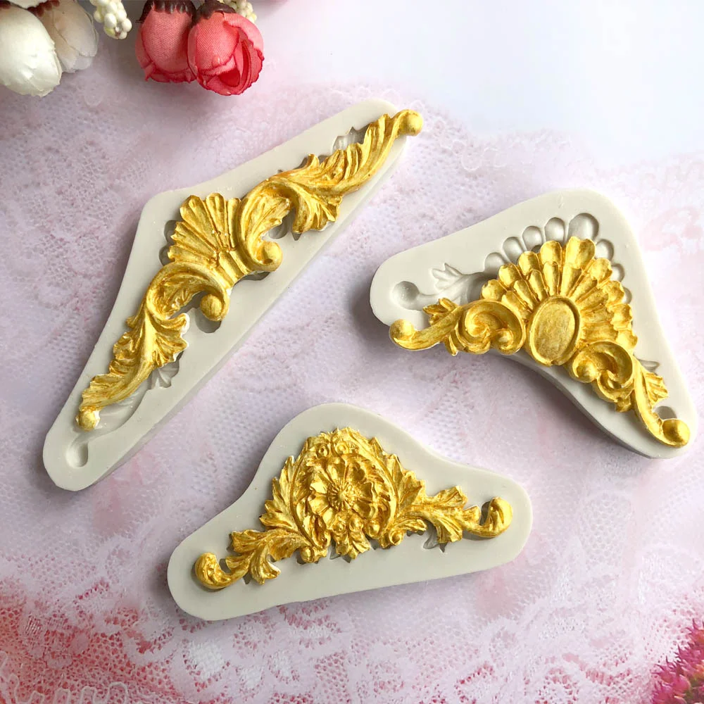 European Retro Lace Shape Silicone Mold Kitchen DIY Fondant Cake Baking Tool Chocolate Mold