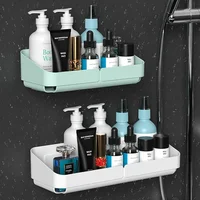 Bathroom Storage Rack Shelf Makeup Storage Organizer Cosmetics Shampoo Rack Shower Shelf Wall Spice No Drilling Toiletry Stand 1