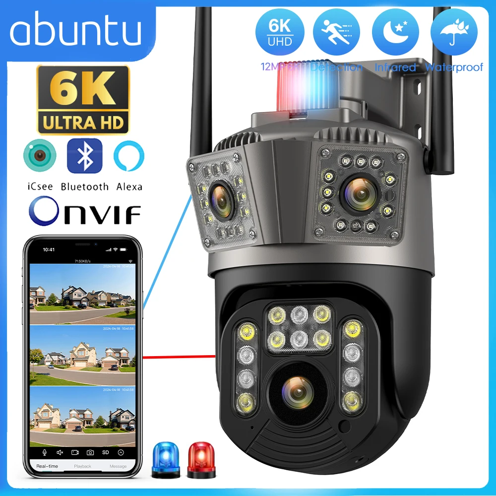 12mp-6k-wifi-camera-three-screens-three-lens-ai-human-detection-9mp-cctv-surveillance-camera-with-police-light-alarm-icsee-app