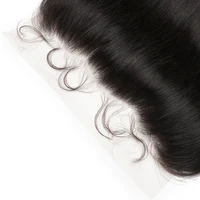 13x4 dentelle frontale Remy cheveux humains brésiliens pré-plumés 13*4 dentelle transparente 10 à 20 pouces frontales droites avec des cheveux de bébé 4
