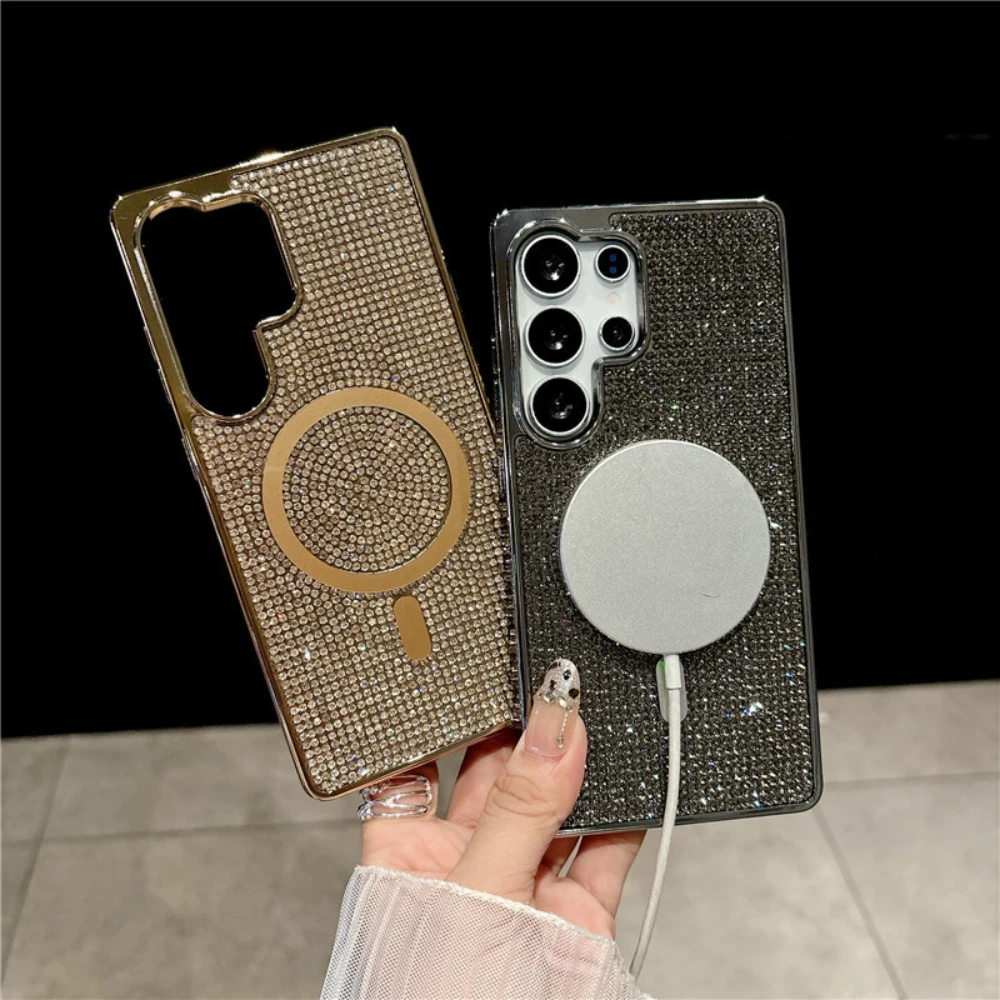 Luxury Bling Diamond Magnetic Shockproof Glitter Phone Case
