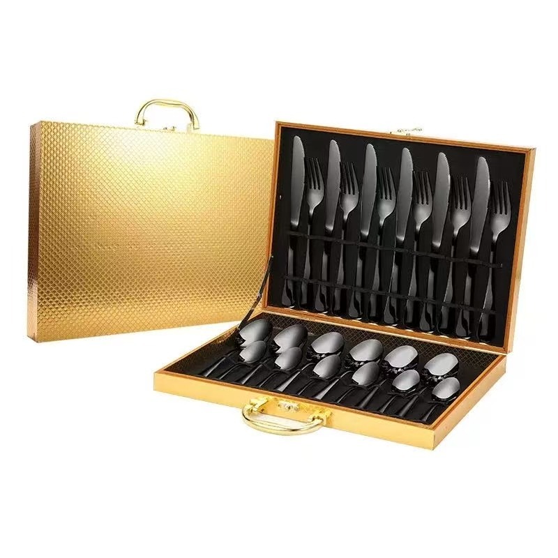 2025 NEW Mikasa, Harmony 6-Person Cutlery, 24 Piece Set, Food Grade Stainless Steel Western Cutlery ,gift box set with cutlery